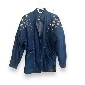 Suzelle studded jean jacket